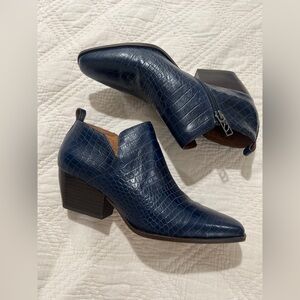 Franco Sarto Croc Embossed Dingo Booties
